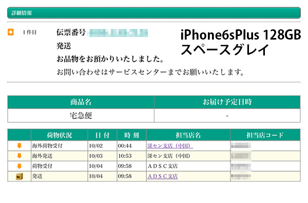 iPhone6splus注文の様子